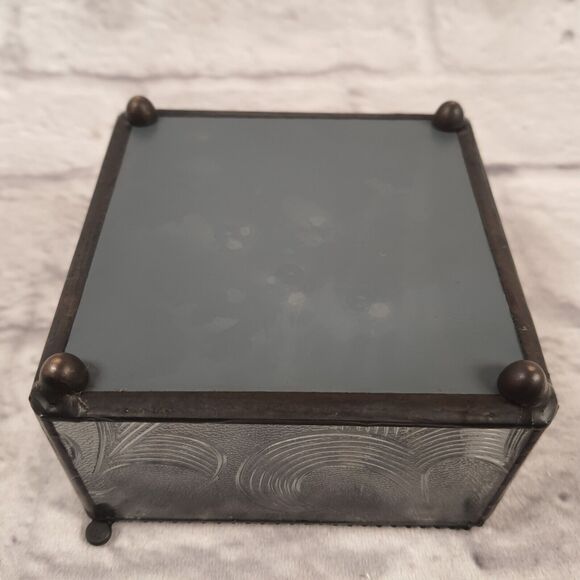 Van Gogh Starry Night Stained Glass Decorative Trinket Box 4x4" Museum Art Decor - Picture 8 of 8